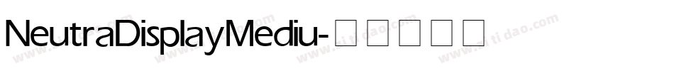 Neutra Display Mediu字体转换